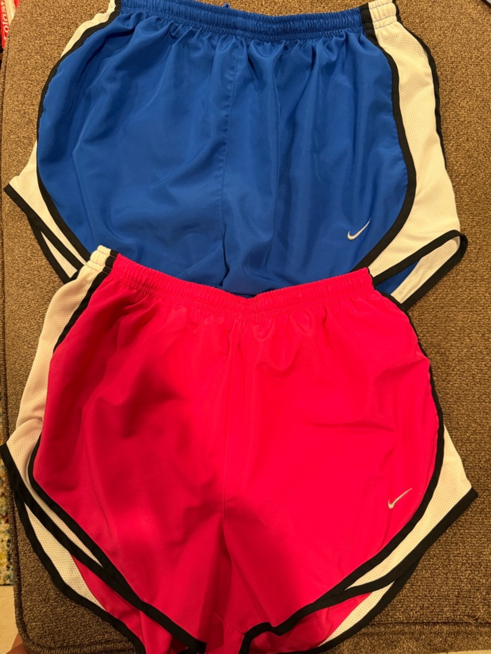 Nike Running Shorts Pair - Blue & Hot Pink